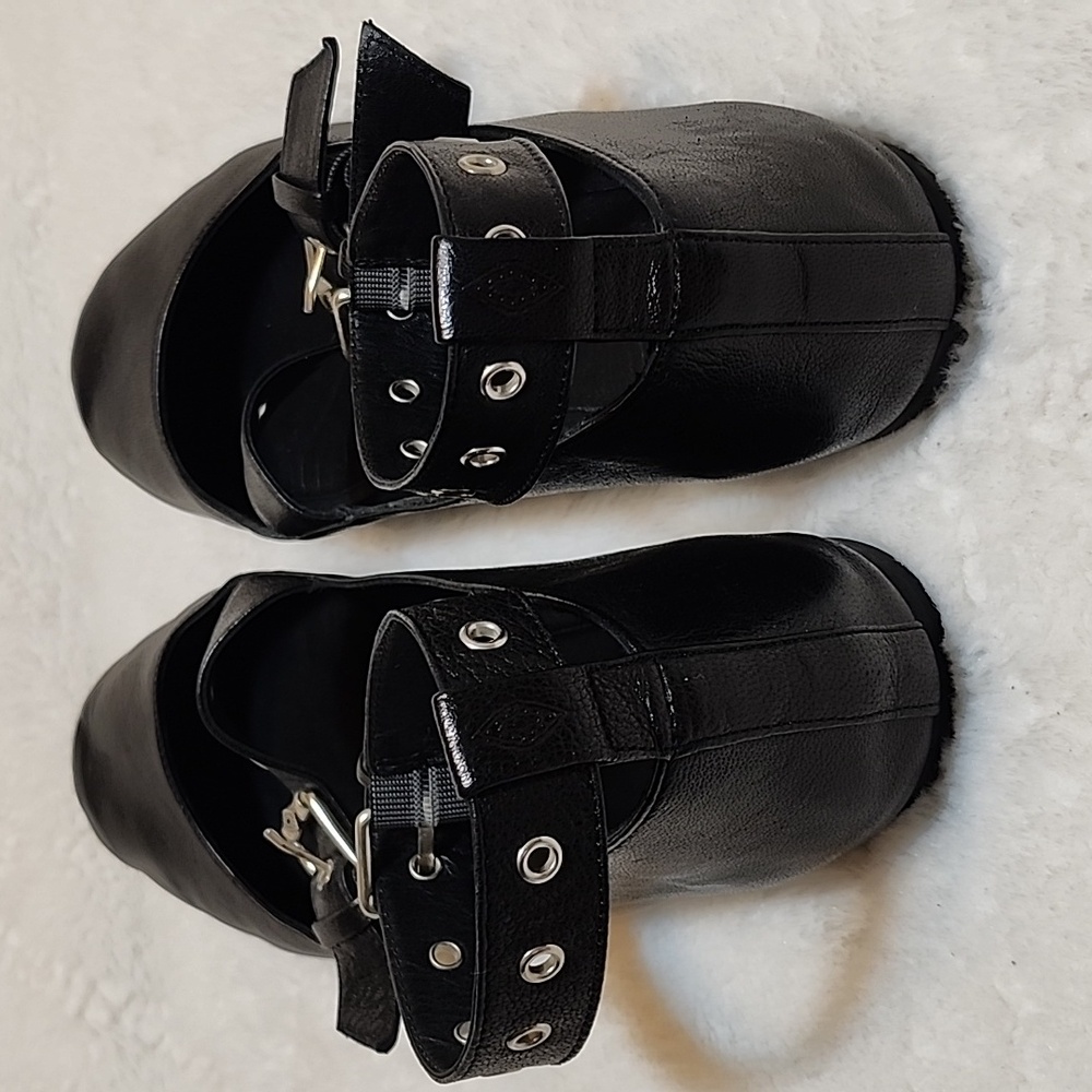 Ba&sh Canya Ballerina Black Leather Ankle Strap Ballet Flats Loafers Shoes Sz 7 - Picture 8 of 16